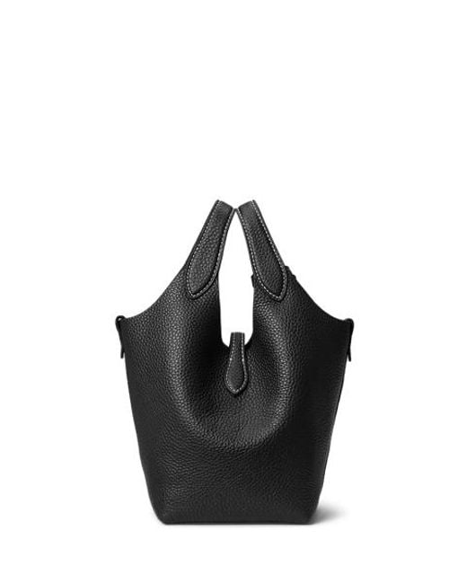 Polo Ralph Lauren Black Polo Play Small Leather Tote & Crossbody
