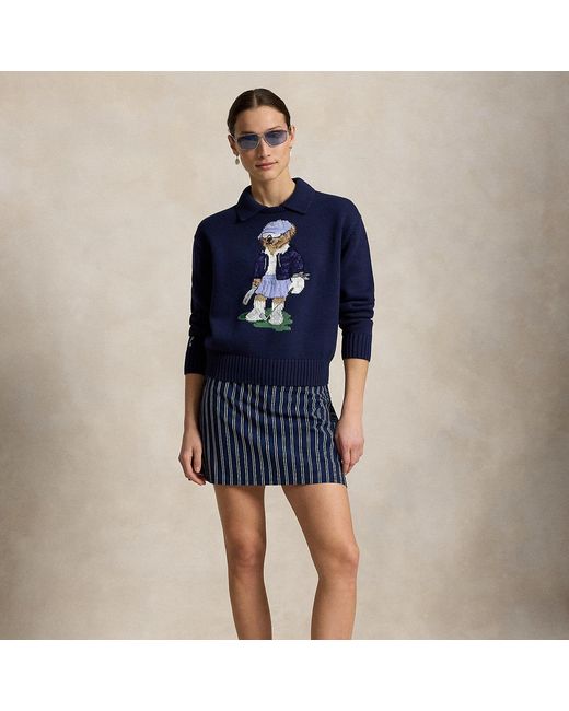 Ralph Lauren Blue Pinstripe Performance Skort