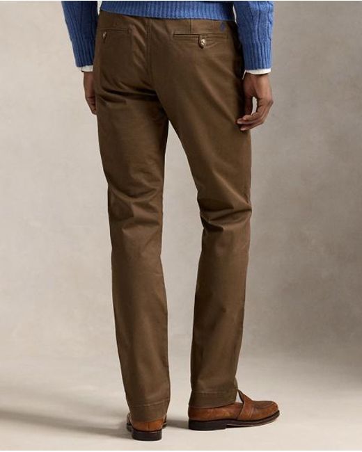 Polo Ralph Lauren Bedford Straight Fit Stretch Chino Broek in het Natural voor heren