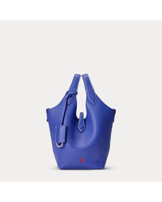 Polo Ralph Lauren Blue Polo Play Leather Small Tote & Crossbody