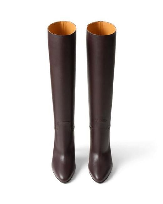 Ralph Lauren Brown Bryne 95 Mm Calfskin Boot