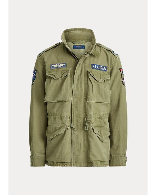 Veste militaire en sergé de coton Coton Polo Ralph Lauren pour homme en  coloris Vert | Lyst