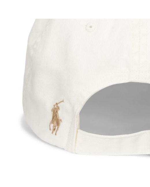Cappellino in twill di cotone di Polo Ralph Lauren in White da Uomo