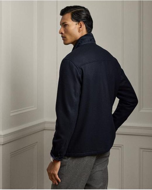 Ralph Lauren Blue Felton Cashmere-Blend Shirt Jacket for men