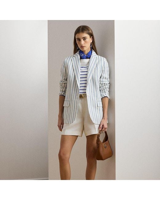 Ralph Lauren White Twillshorts Mit Falten