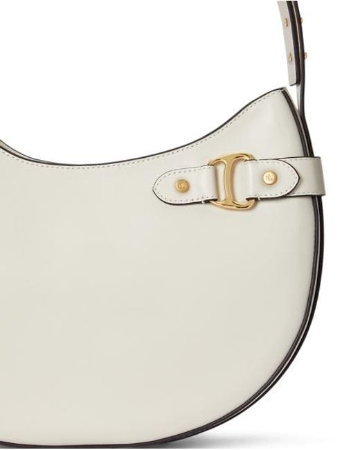 Ralph Lauren Blue Leather Large Tasha Shoulder Bag