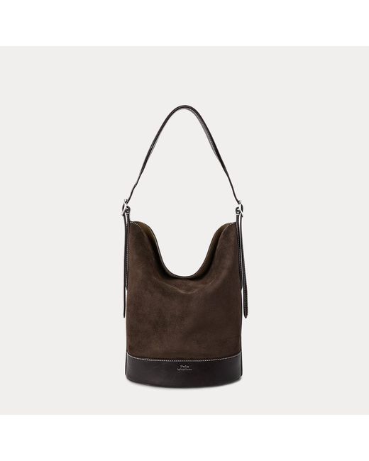 Polo Ralph Lauren Suede Medium Bellport Bucket Bag in Brown Lyst UK
