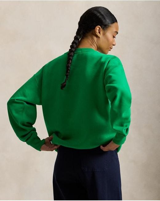 Polo Ralph Lauren Green Vintage Fit Flag Fleece Sweatshirt for men