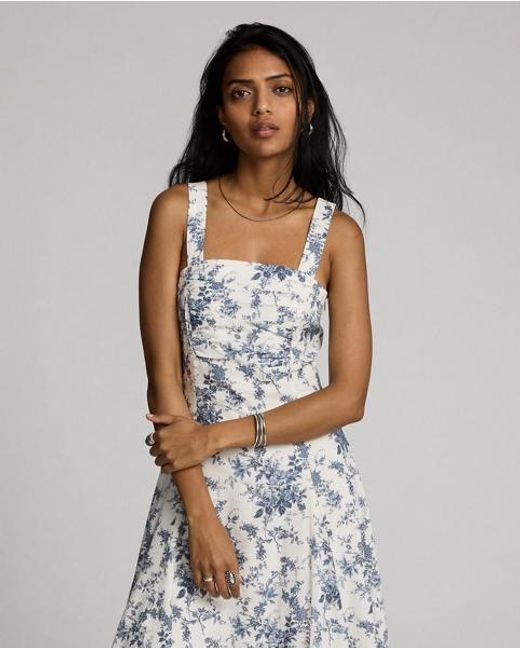 Robe À Motif Fleuri En Seersucker RRL en coloris White