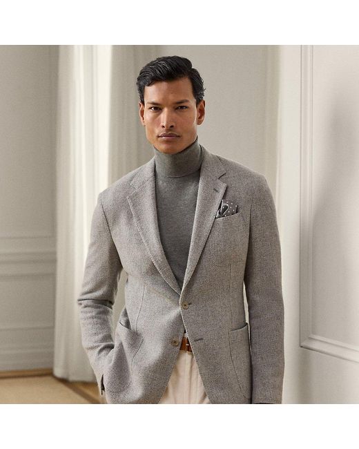Ralph Lauren Gray Hadley Hand-Tailored Cashmere Jacket for men