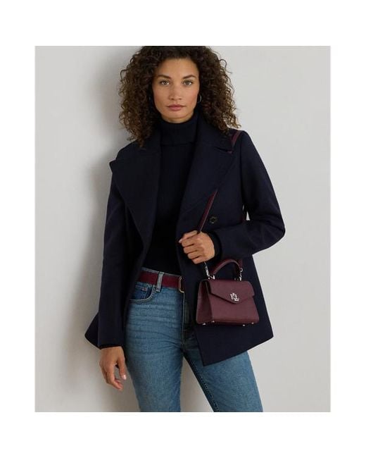 Bauletto Farrah piccolo effetto texture di Ralph Lauren in Blue