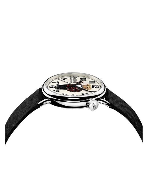 Reloj de acero de 42 mm con Polo Bear Polo Ralph Lauren de hombre de color Black