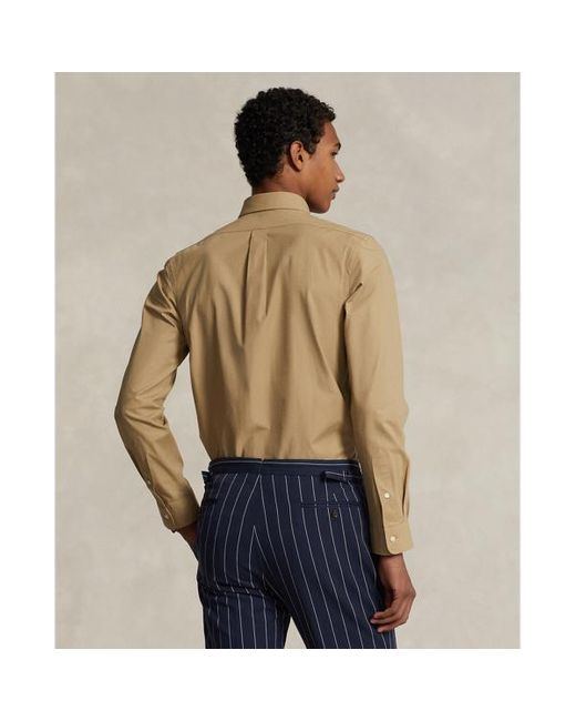Polo Ralph Lauren Custom-Fit Hemd aus Stretchpopeline in Natural für Herren