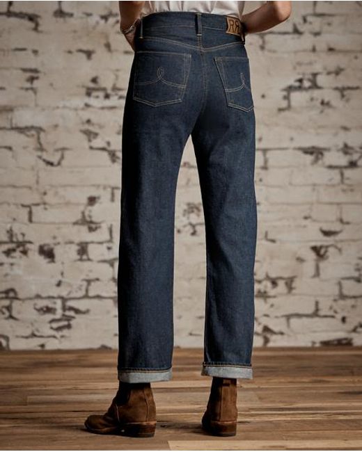 Jeans Rinse De Pernera Recta RRL de color Blue
