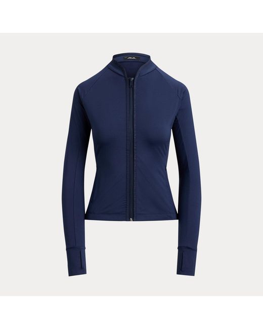 Ralph Lauren Blue Stretch Jersey Zip Jacket