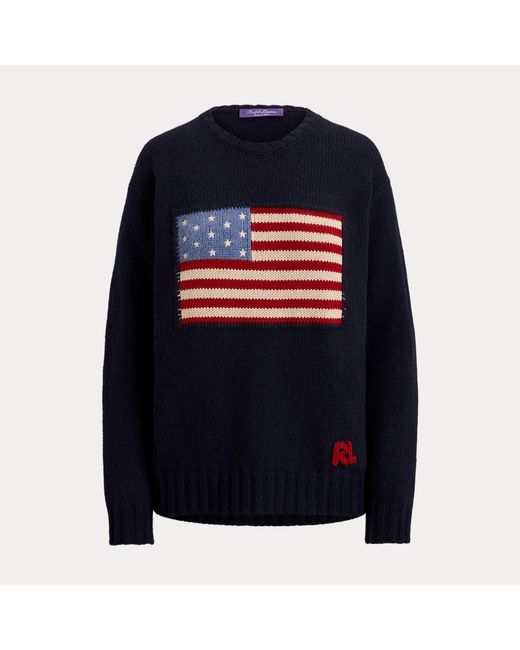 Ralph Lauren Blue Flag Cashmere Crewneck Jumper