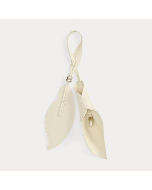 Ralph Lauren Natural Floral Calfskin Bag Charm