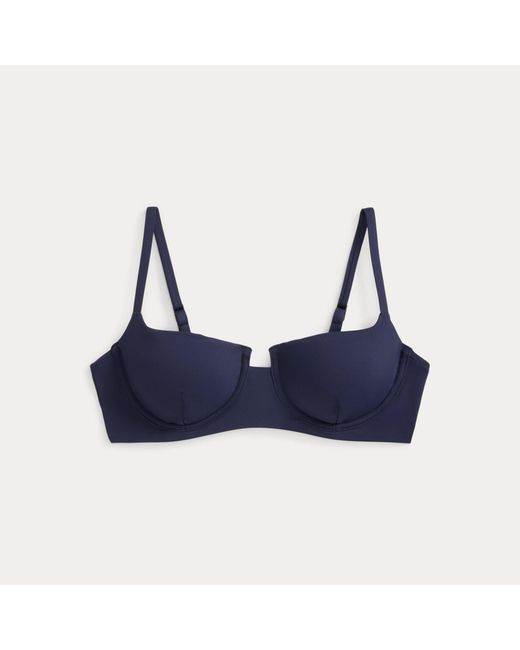 Ralph Lauren Blue Cutout Balconette Bikini Top