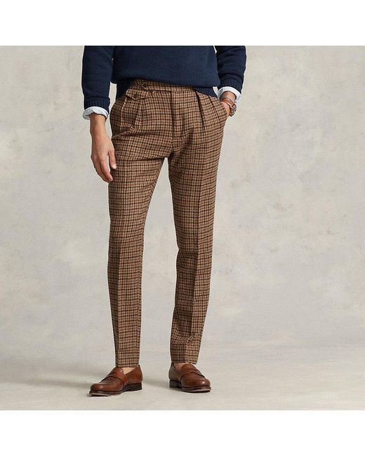Pantalon à pinces écossais en laine Ralph Lauren pour homme en coloris Bleu  | Lyst