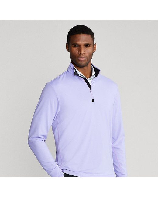 Polo Ralph Lauren Synthetic Ralph Lauren Performance Quarter-zip Pullover in Purple for Men - Lyst