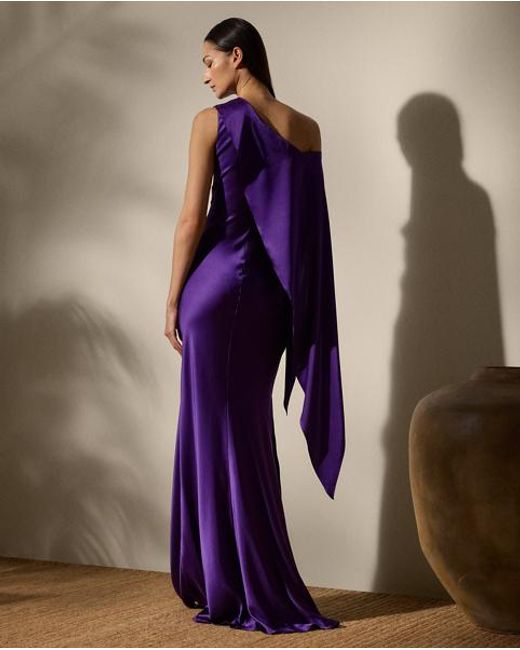 Ralph Lauren Purple Abendkleid Lizzie Aus Stretch-Charmeuse