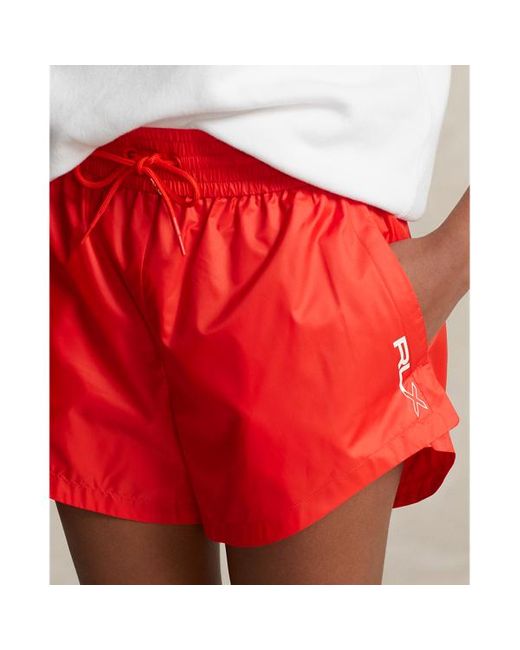 RLX Ralph Lauren Gelaagde Ripstop-jersey Short Met Koord in het Red