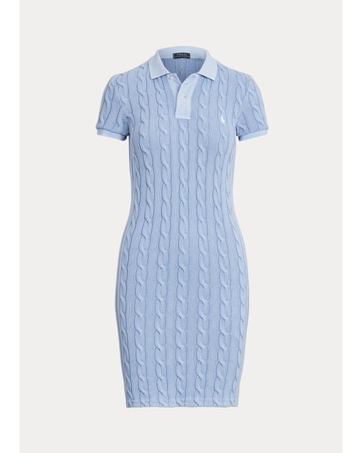 Polo Ralph Lauren Blue Cable-knit Polo Dress
