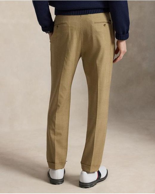 Ralph Lauren Black Plaid Performance Wool-Blend Trouser for men