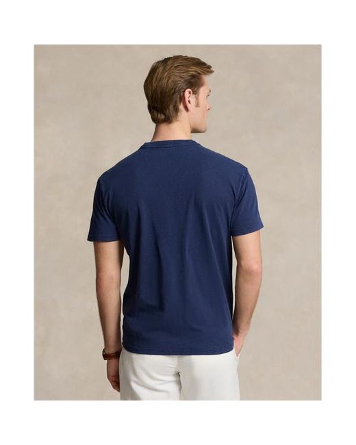 Polo Ralph Lauren Blue Classic Fit Cotton-linen Pocket T-shirt for men