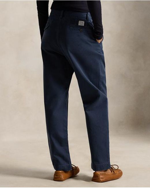 Polo Ralph Lauren Blue Whitman Relaxed Fit Pleated Trouser for men