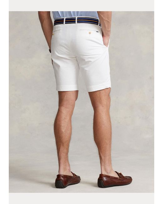 Polo Ralph Lauren Slim-Fit Stretch-Chino-Shorts in Weiß für Herren - Lyst