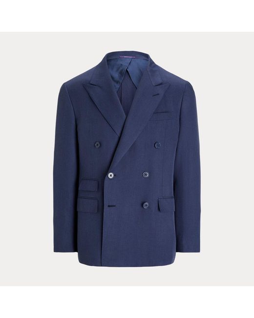 Ralph Lauren Blue Kent Hand-Tailored Silk Trench Jacket for men