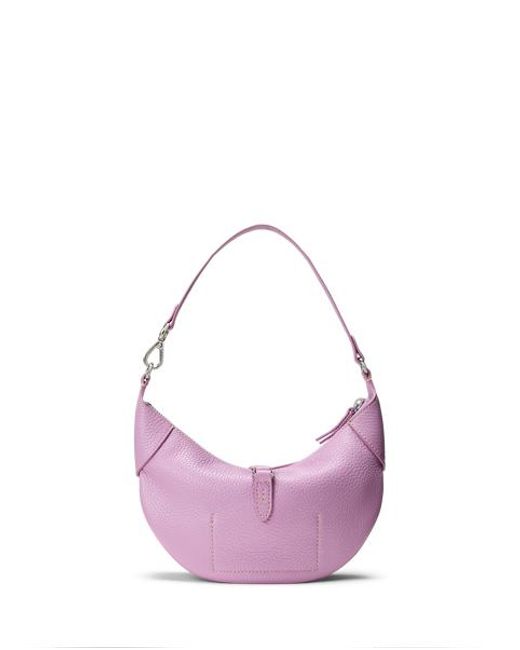 Polo Ralph Lauren Pink Polo Id Pebbled Mini Shoulder Bag