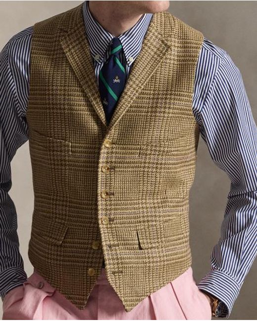 Polo Ralph Lauren Brown Summer Tweed Vest for men