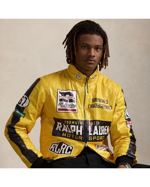 Yellow Racer Jacket Polo Ralph Lauren Racing Jacket in Yellow for Men | Lyst