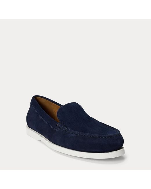 Polo Ralph Lauren Blue Merton Suede Venetian Loafer for men