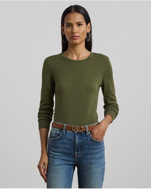 Ralph Lauren Green Pullover Aus Baumwollmischung