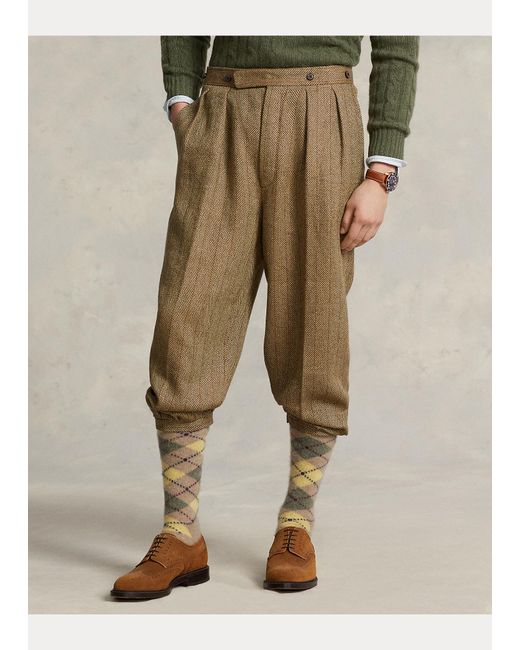 Polo Ralph Lauren Linen-blend Plus Twos Suit Trouser in Natural for Men |  Lyst UK