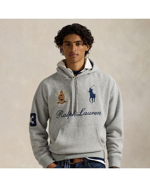 Polo Ralph Lauren Gray Big Pony 20Th Anniversary Hoodie for men