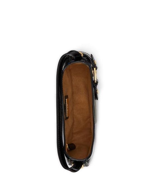 Ralph Lauren Black Patent Leather Small Tasha Crossbody Bag