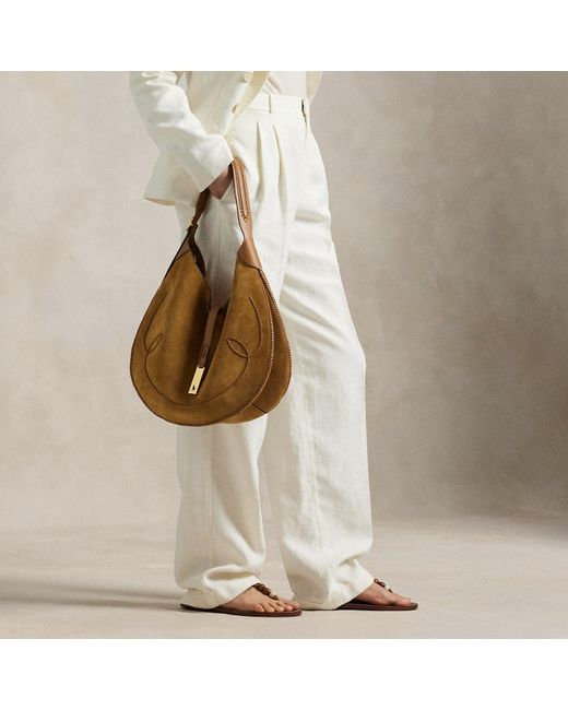 Polo Ralph Lauren White Hemp Bacall Trouser