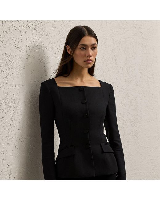 Ralph Lauren Black Beckman Wool-Blend Jacket