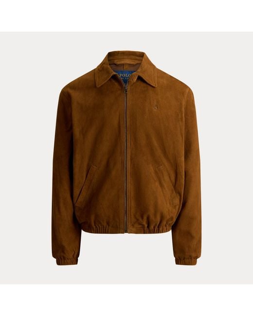 Polo Ralph Lauren Brown The Bayport Suede Jacket for men