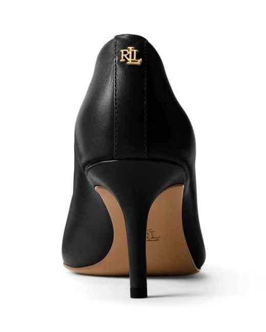 Ralph Lauren Black Lanette Leather Pump