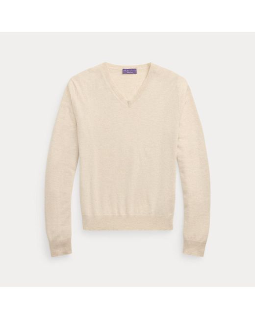 Jersey De Cachemira Con Cuello De Pico Ralph Lauren de hombre de color Natural