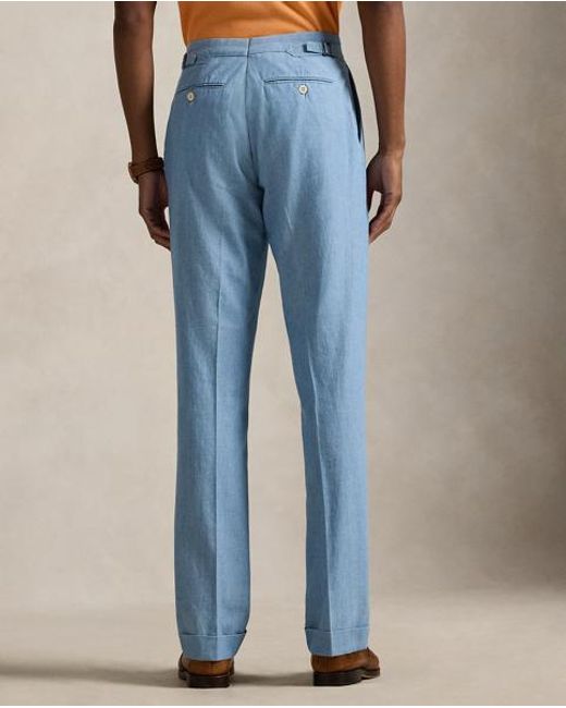Polo Ralph Lauren Blue Chambray Suit Trouser for men