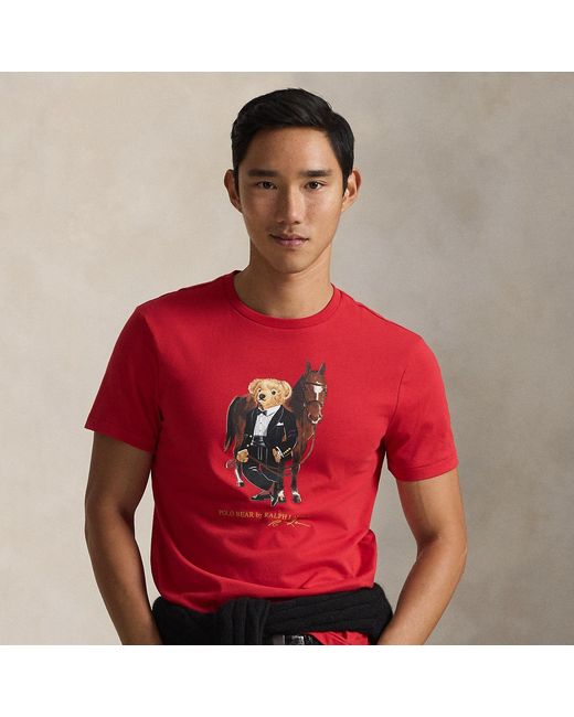 Polo Ralph Lauren Red Polo Bear Cotton T-Shirt for men