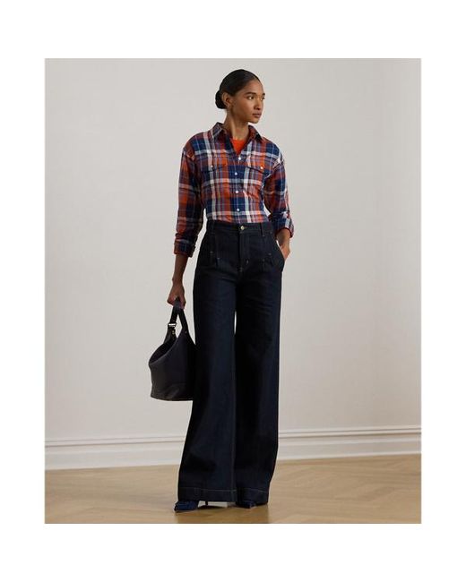 Ralph Lauren Blue Ralph Lauren Plaid Cotton Twill Shirt