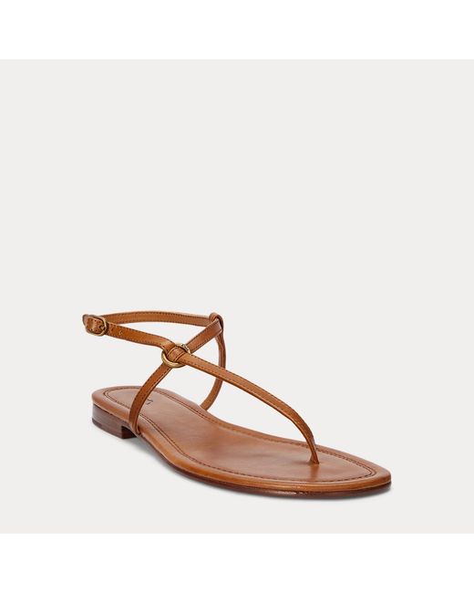 Polo Ralph Lauren Brown O-Ring Leather Sandal