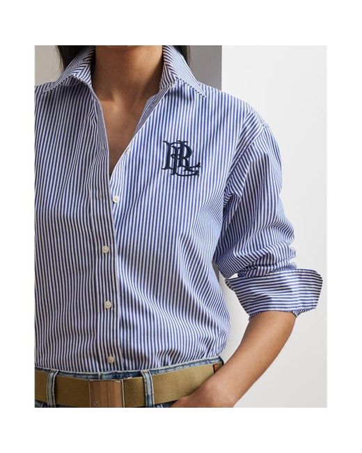 Ralph Lauren Blue Ralph Relaxed Fit Striped Stretch Cotton Shirt